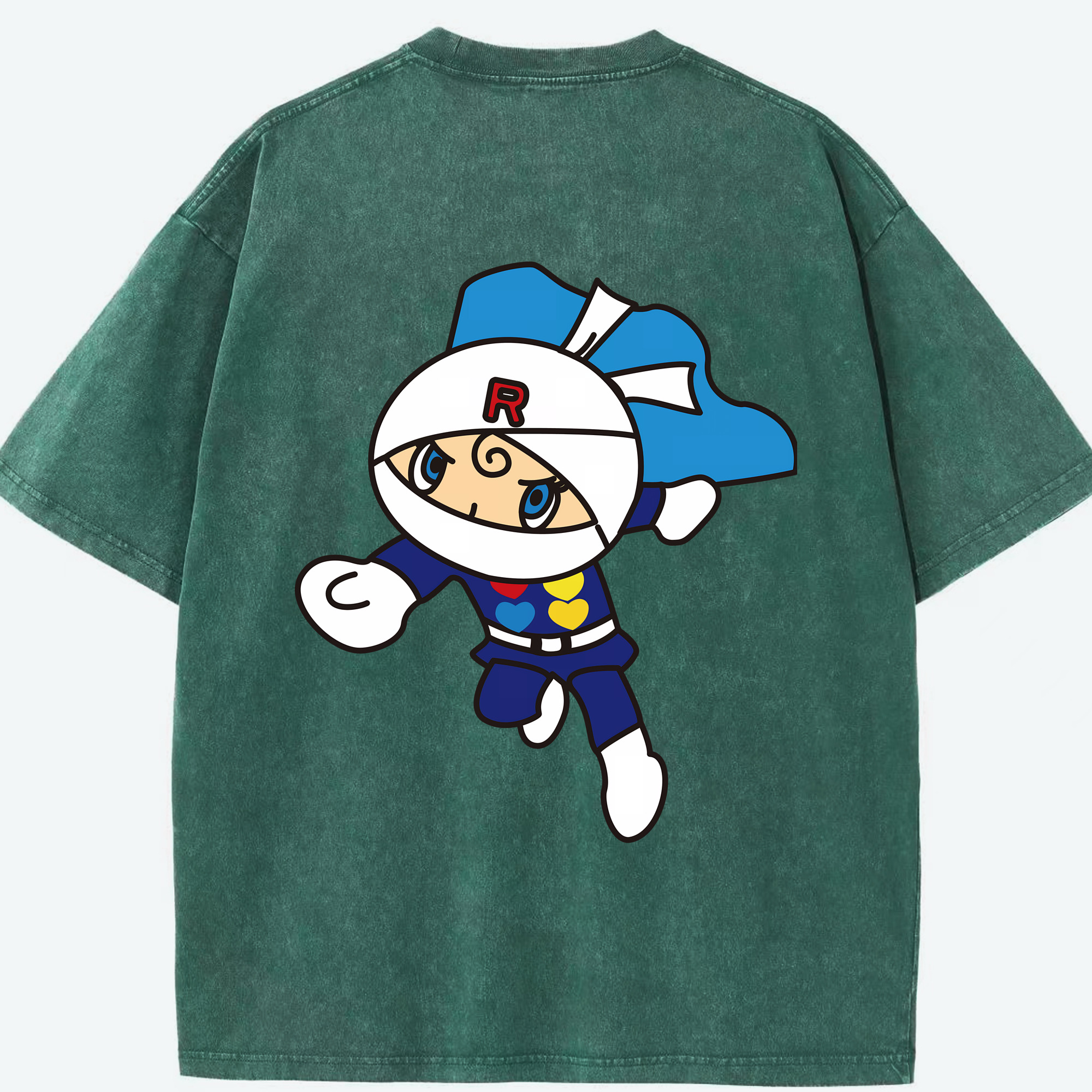 （画像用） アンパンマン Anpanman 綿100% ヴィンテージ風 半袖Tシャツ（背面プリント）